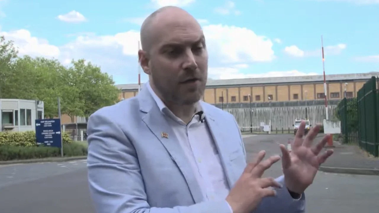 Adam J. Robinson outside HMP Belmarsh during media engagement concerning the human and institutional consequences of IPP.