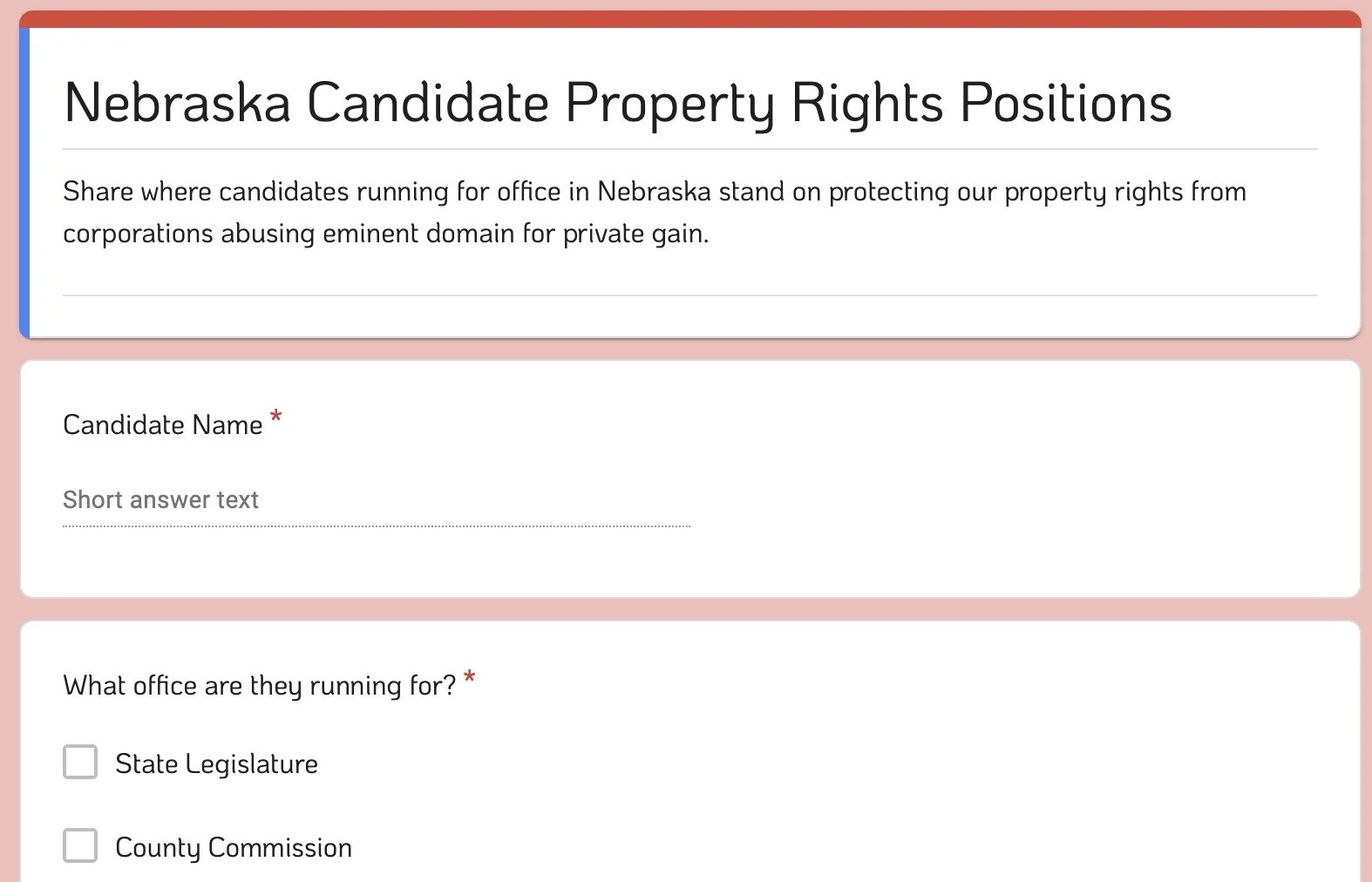 Nebraska Candidate OUTREACH On CO2 Pipelines &amp; Eminent Domain
