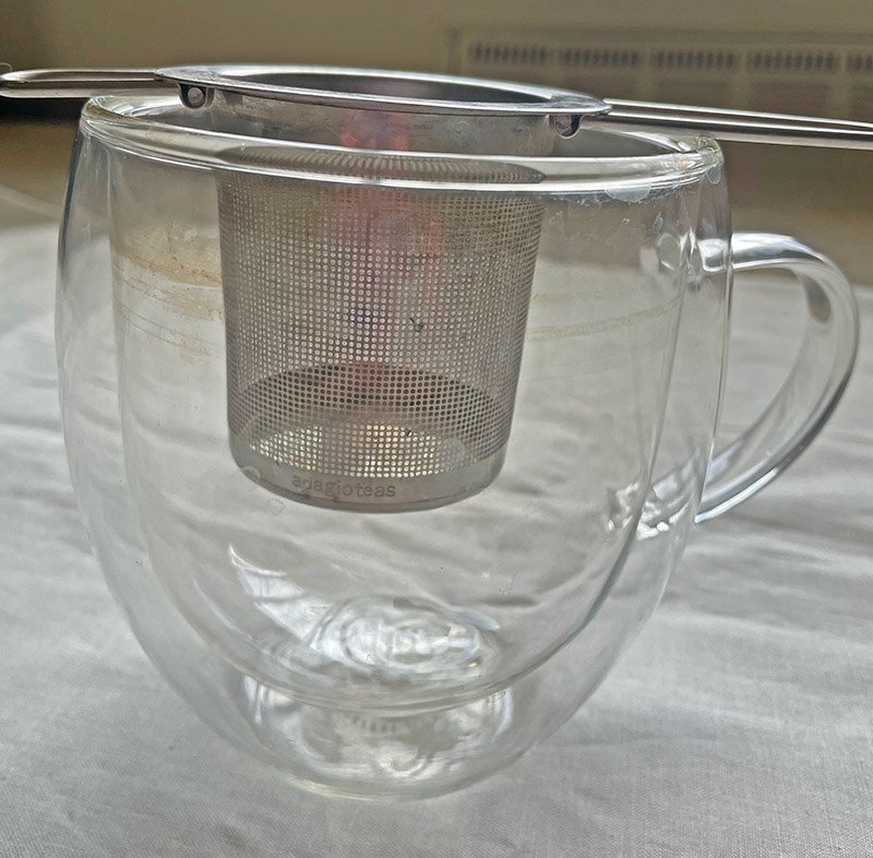 Glass Mug and Infuser from Adagio Teas