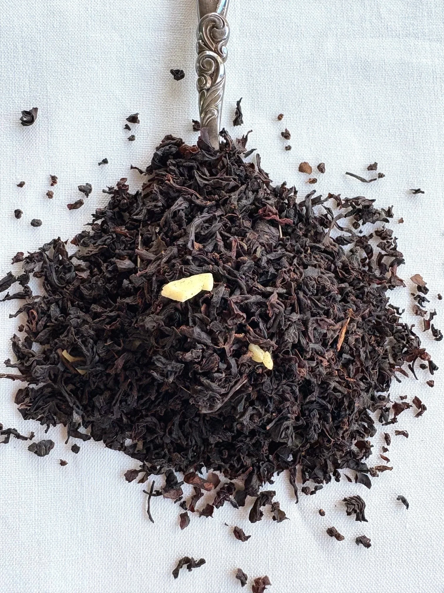 Almond Creme black tea loose leaf blended by Saturday Morning Tea