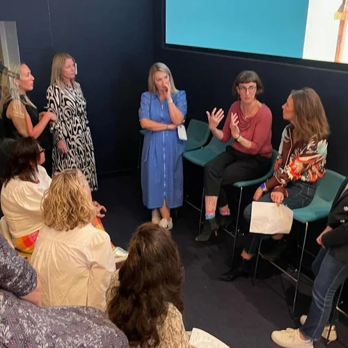 Helena Territt hosting a Meaningful Conversations session
