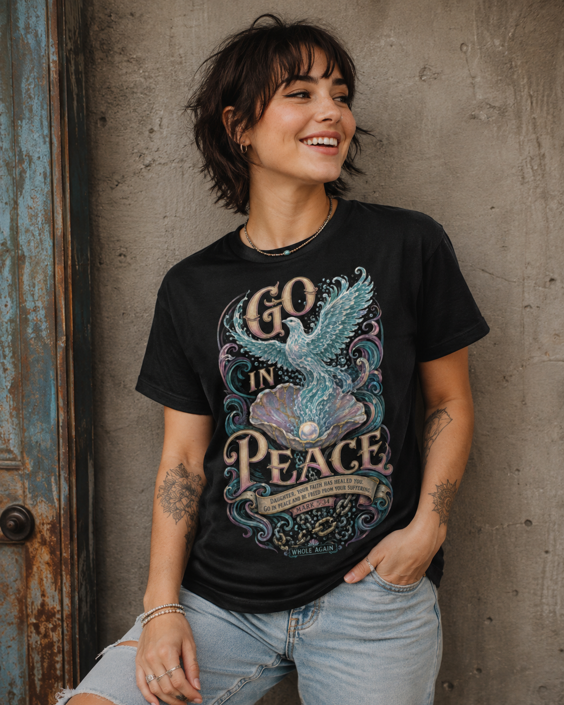 Go In Peace Women’s basic softstyle t-shirt