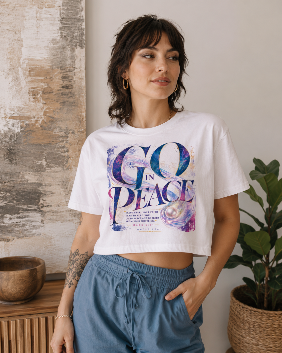 Go in Peace Women’s crop top