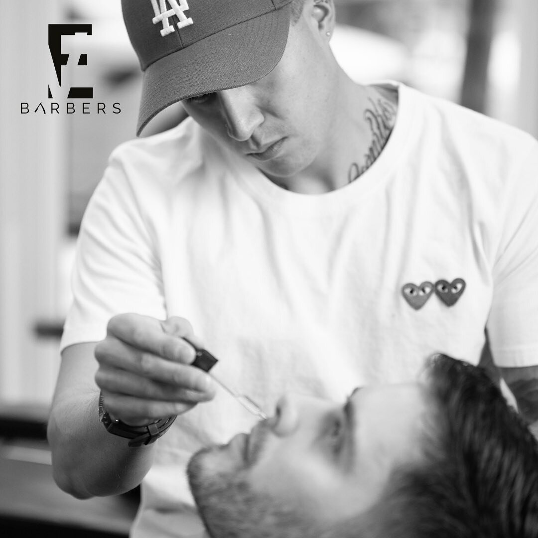 We use @toph.the.barber products like the beard oil to finish off your beard trim. This moisturizes and softens your new clean cut for a fuller looking beard!
#eastvillagebarbersyyc