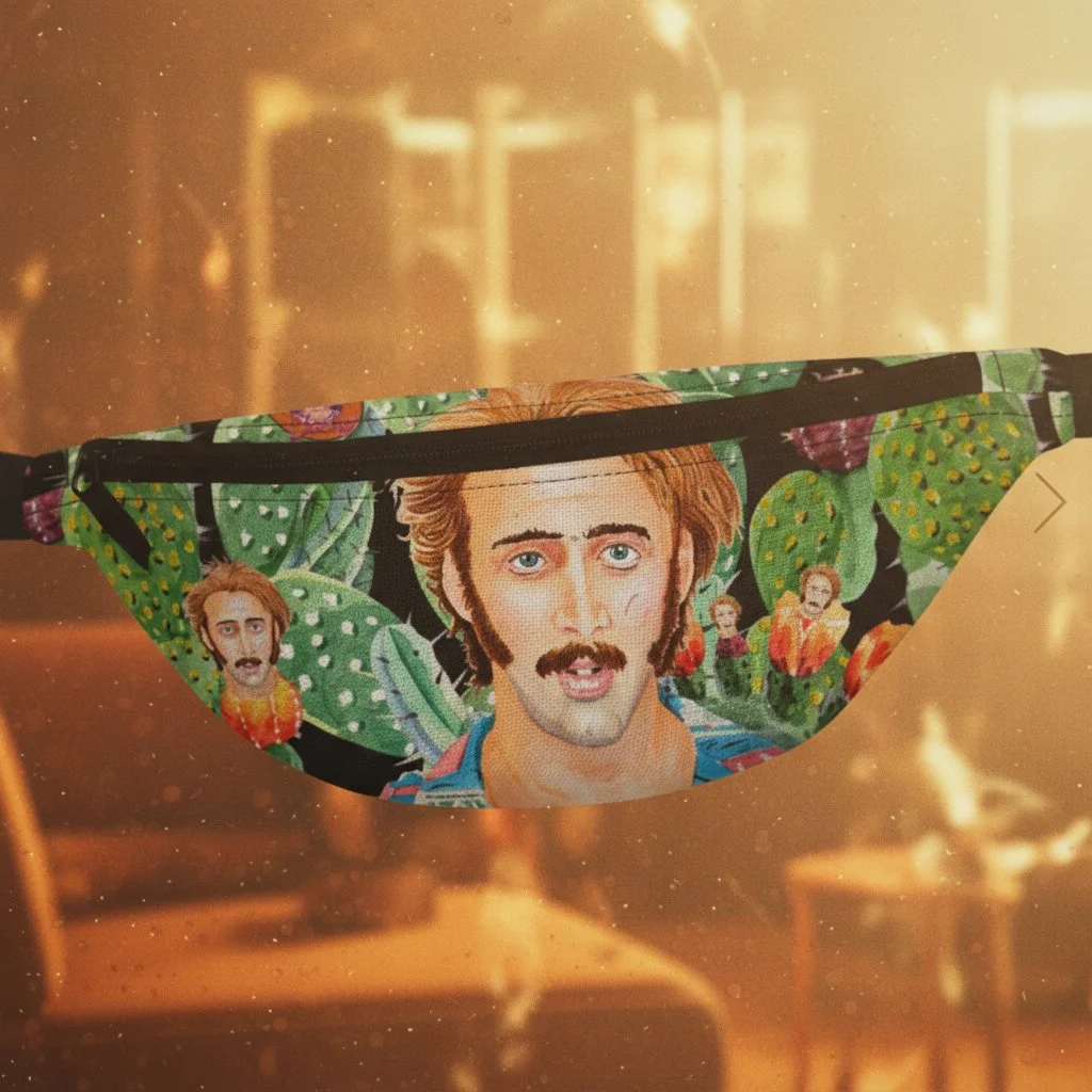 Nicolas Cage "Raising Arizona" Cactus Green Artisan Fanny Pack