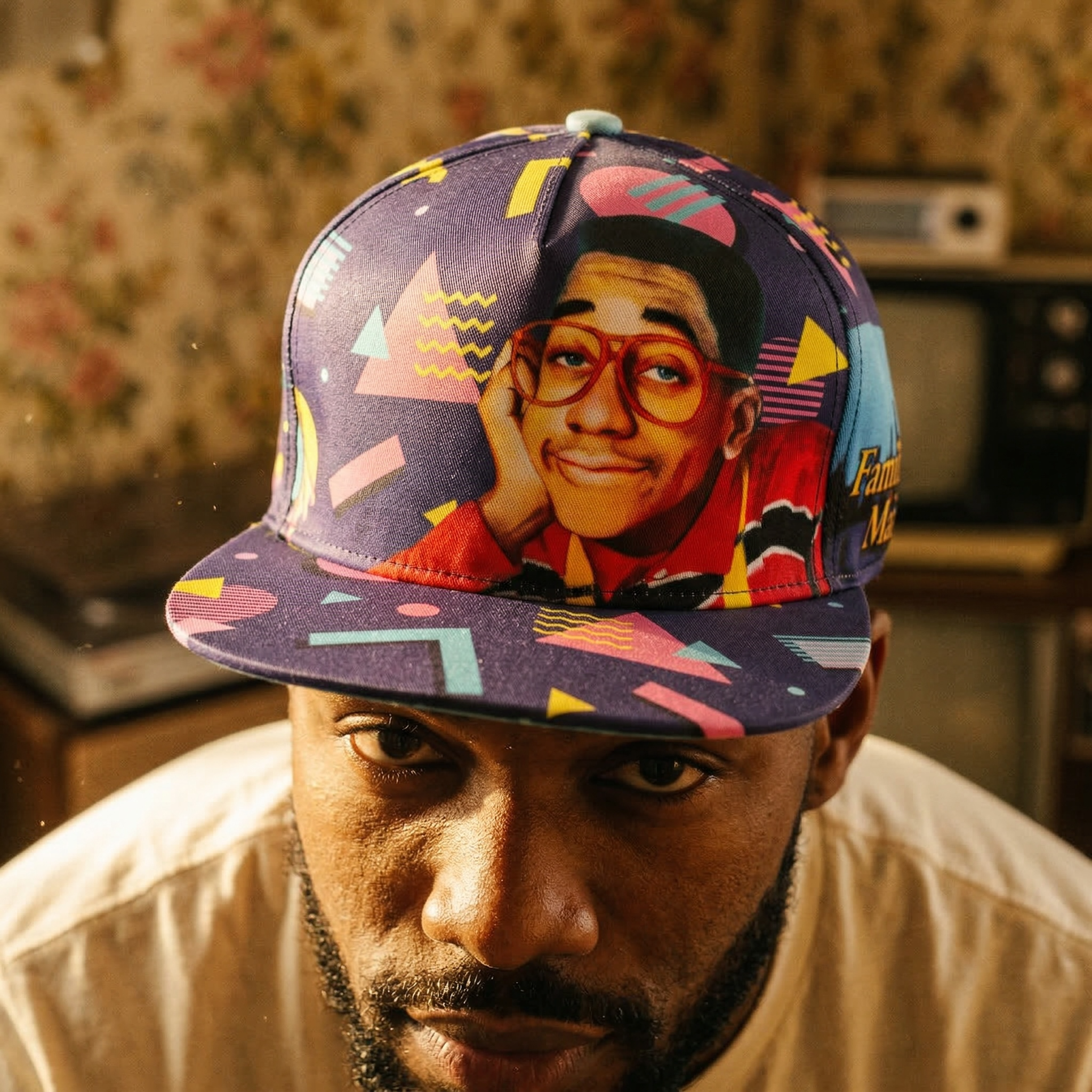 Retro Steve Urkel Flat Bill Hat