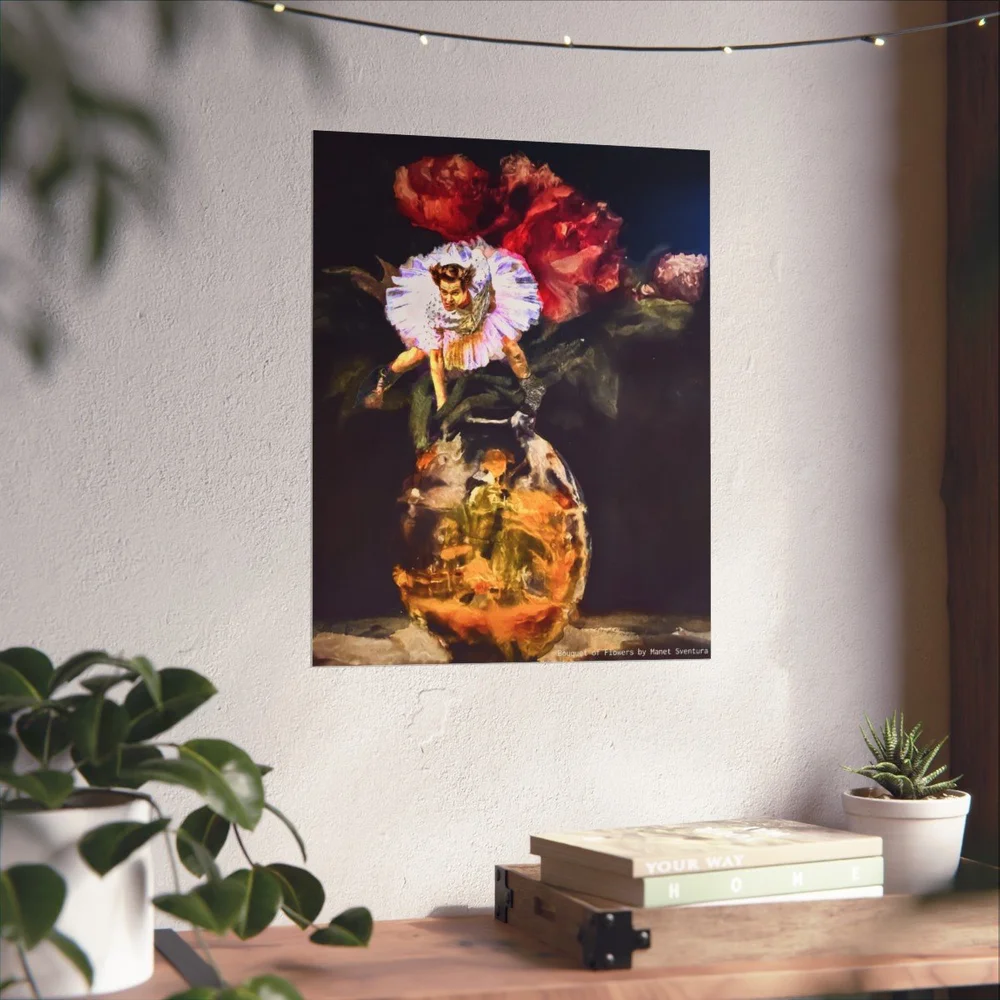 Bouquet of Flowers by Man-Ace Ventura Parody Art Matte Posters