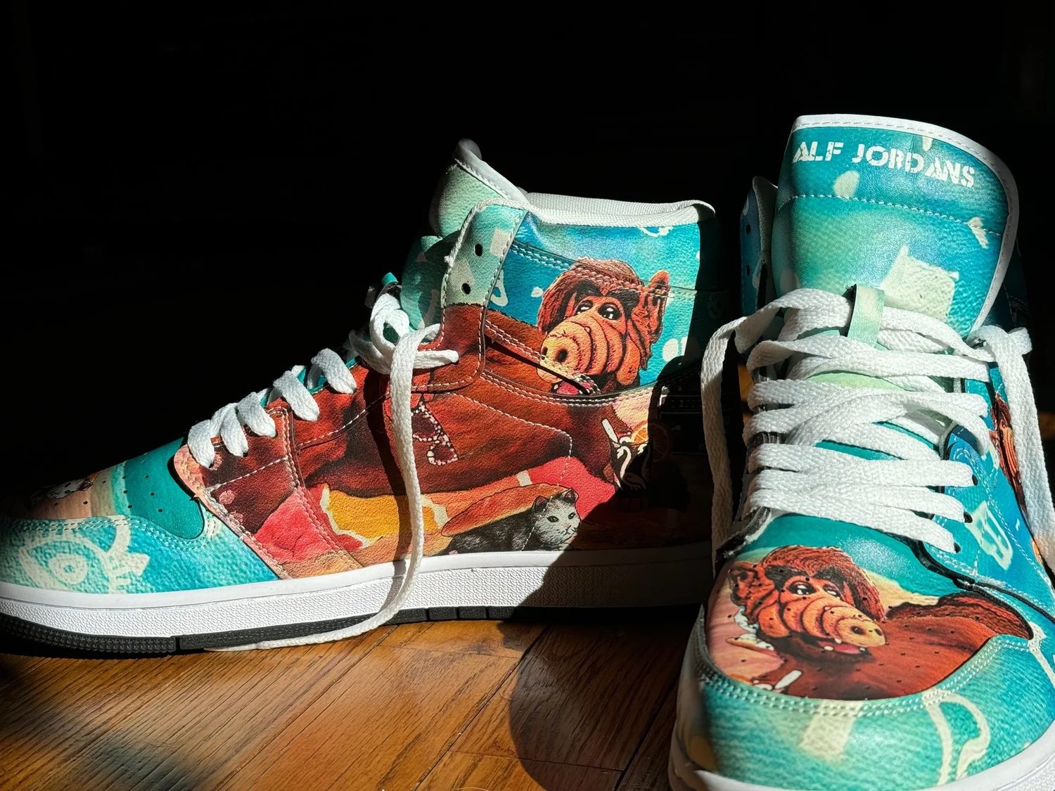 ALF Jordans - 80s TV Alien Life Form Premium Vegan Leather