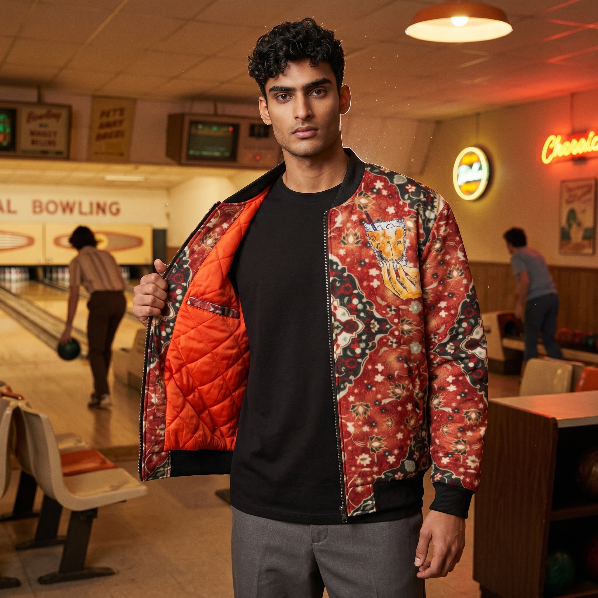 The Dude Abides Retro Insulated Bomber Jacket