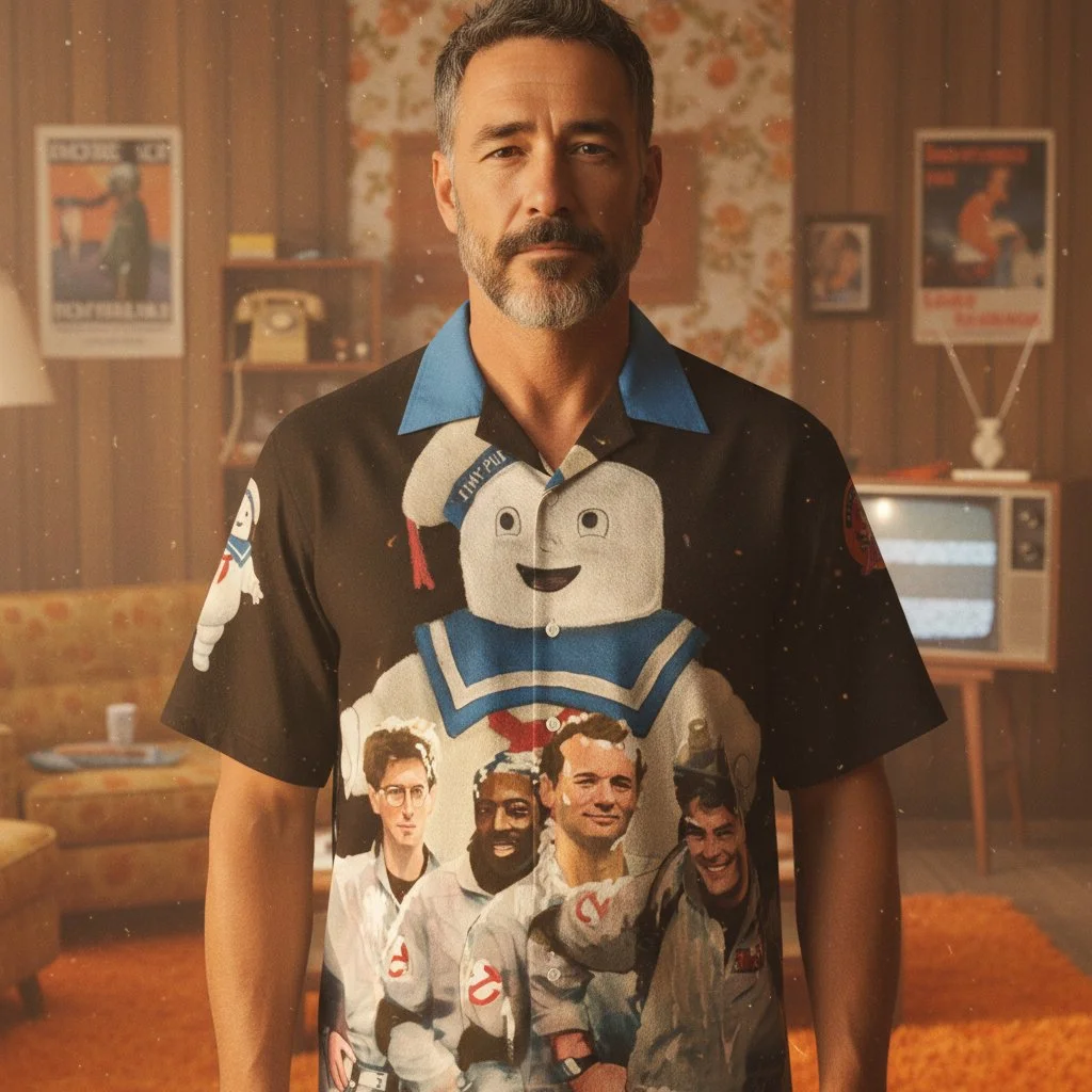 Stay Puft & The Ghostbusters Retro Hawaiian Shirt
