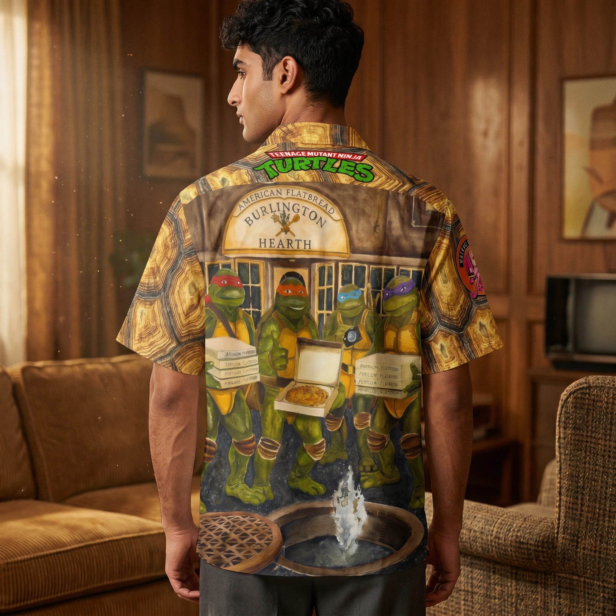 Teenage Mutant Ninja Turtles at American Flatbread Hawaiian Shirt