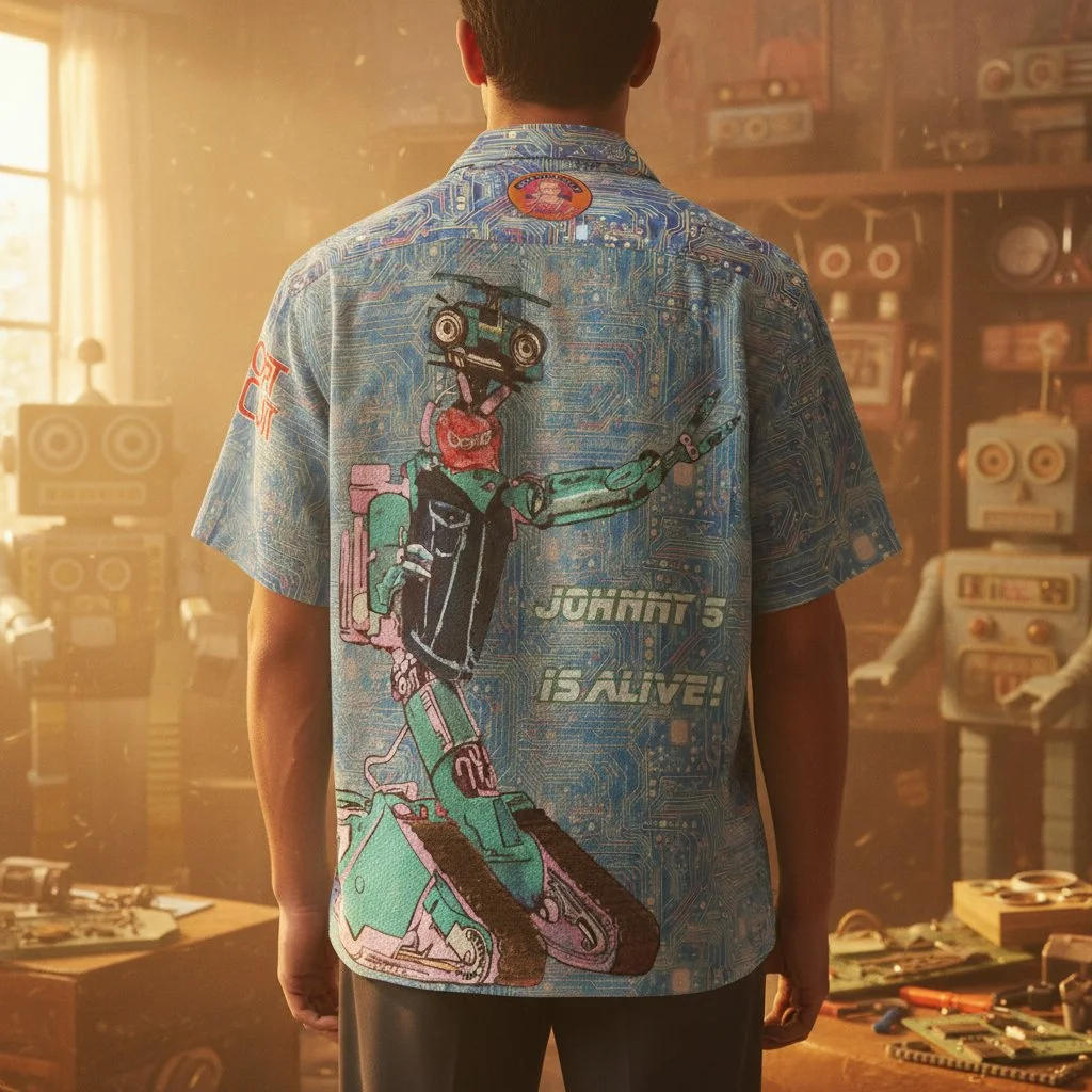 Short Circuit: Johnny 5 Is Alive Retro Hawaiian Shirt