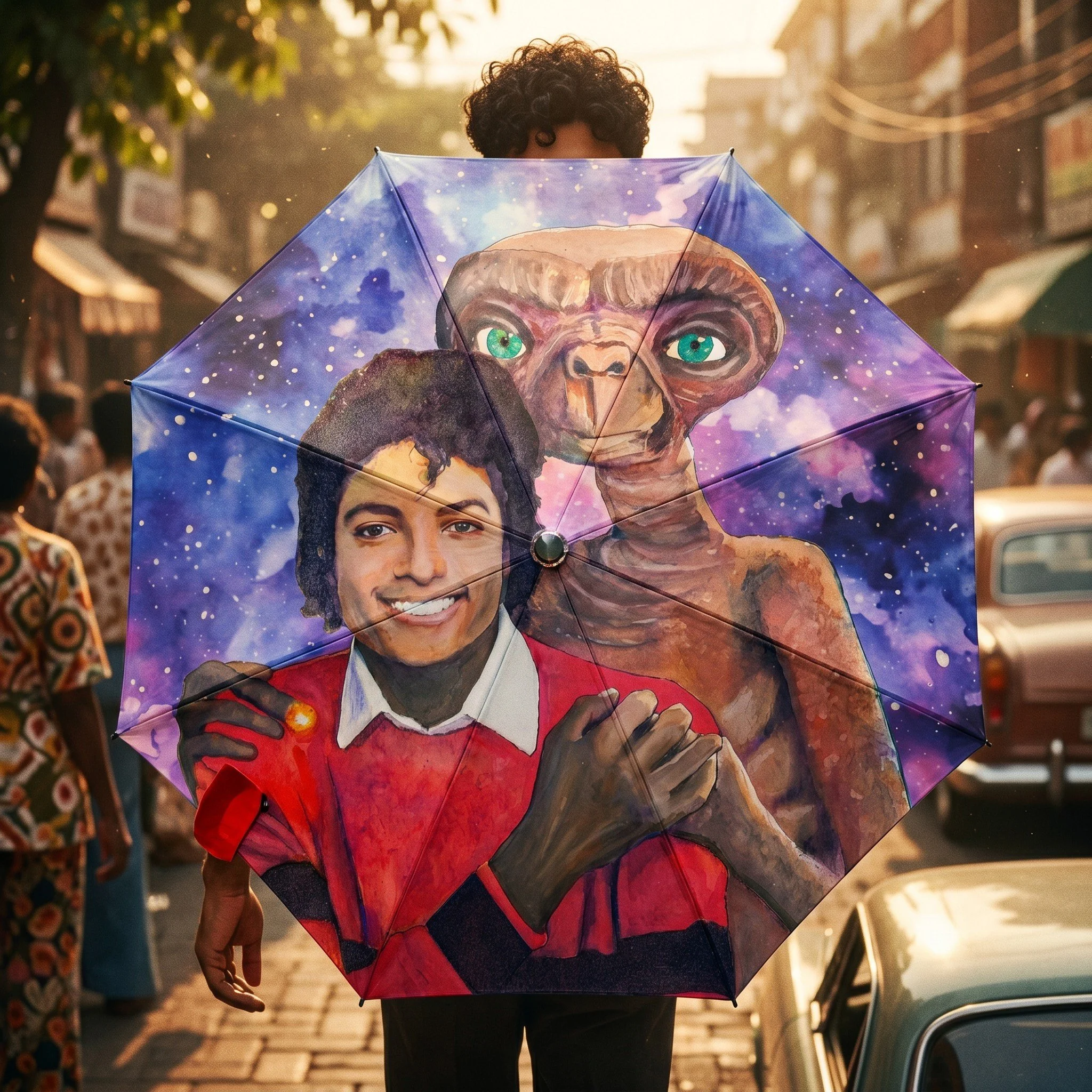 Michael Jackson & E.T. Cosmic Compact Automatic Umbrella