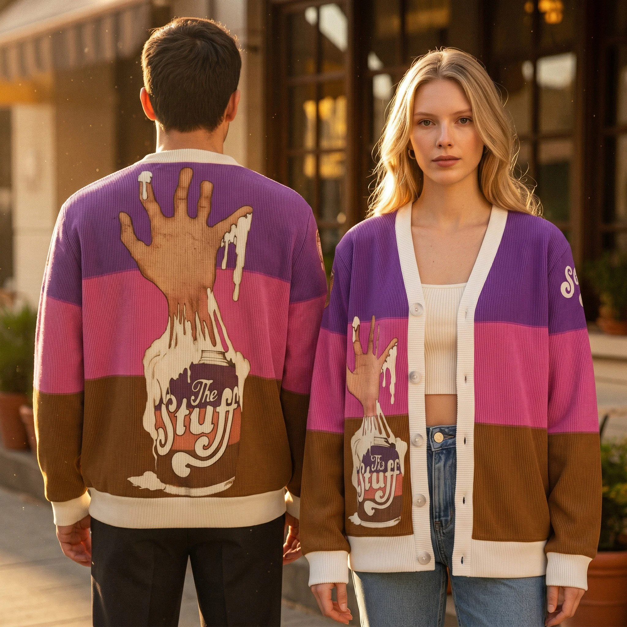 The Stuff (1985) Retro Corduroy Cardigan