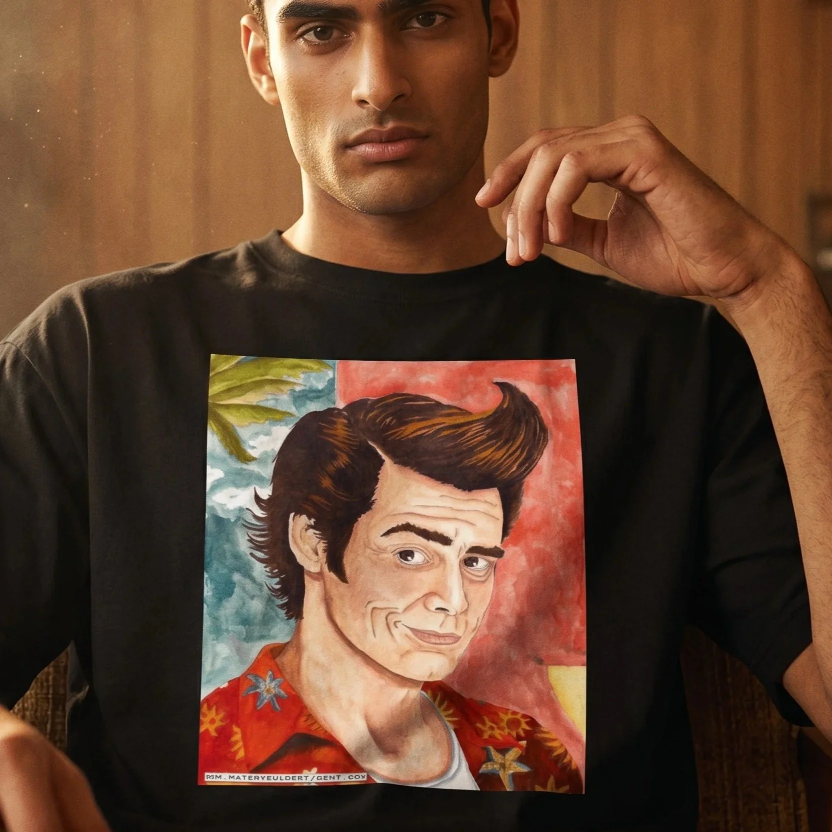Jim Carrey: Ace Ventura Watercolor Graphic Tee