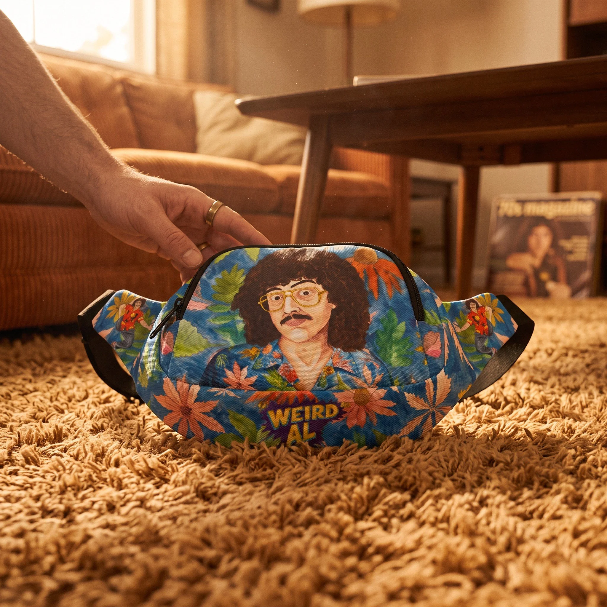 Weird Al Yankovic Retro Floral Fanny Pack