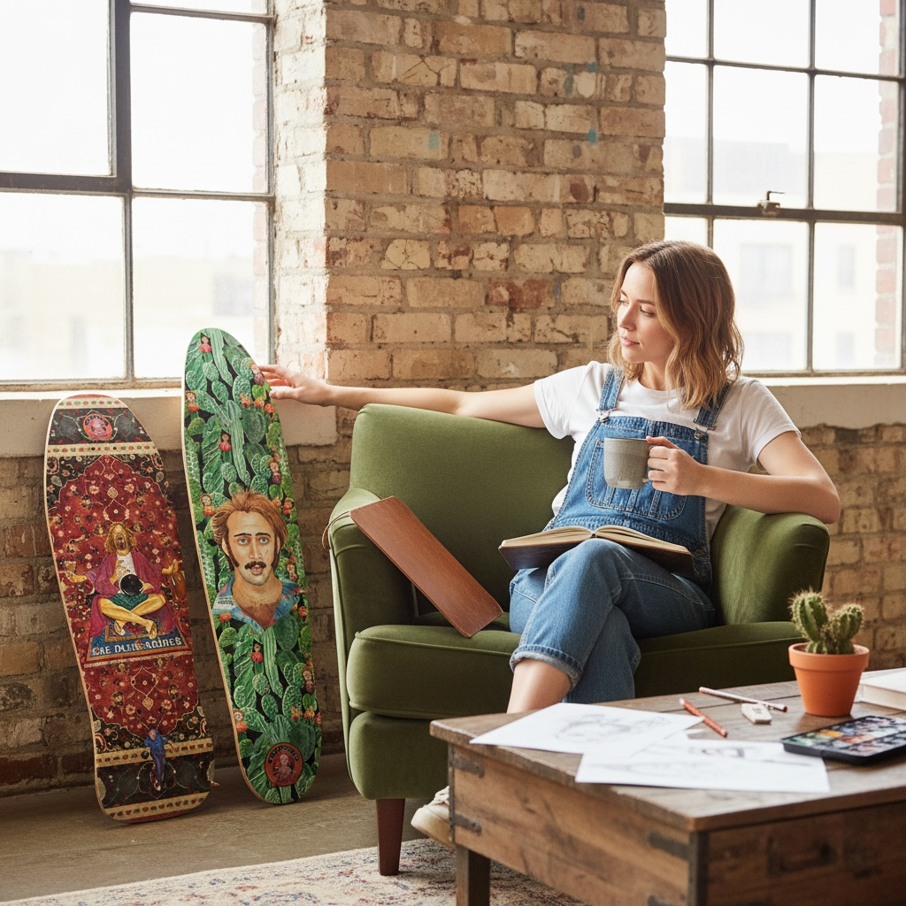 The Dude Abides Big Lebowski Retro Shredder Deck + Optional Grip Tape