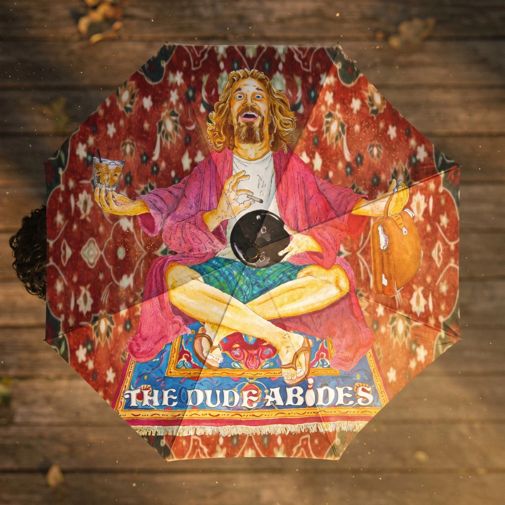 The Dude Abides Compact Automatic Umbrella