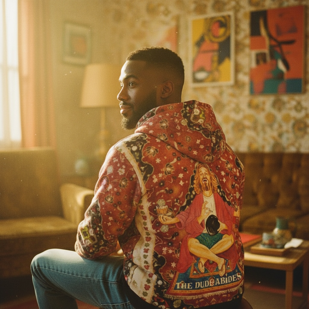 The Big Lebowski Zen Dude Artisan Lightweight Full-Zip Shark Hoodie