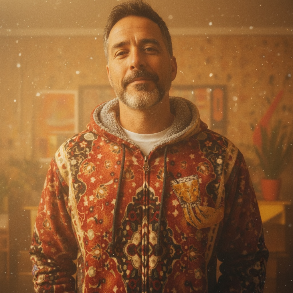 The Dude Abides Fleece-Lined Scuba-Knit Full-Zip Hoodie