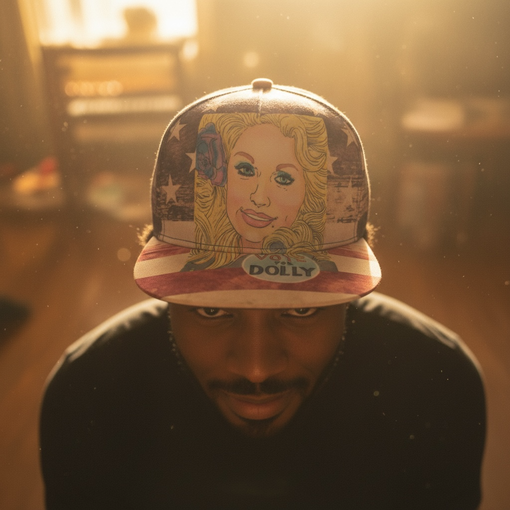Vote For Dolly Parton Flat Bill Hat