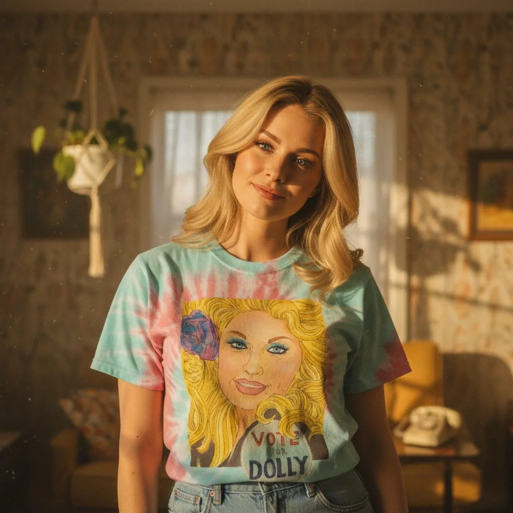 Vote for Dolly Parton Unisex Cotton Tie Dye Tee