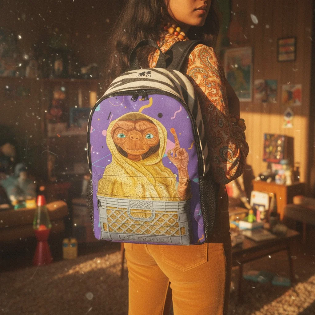 The Ultimate 80s E.T. “Be Good” Retro Zebra Classic Backpack