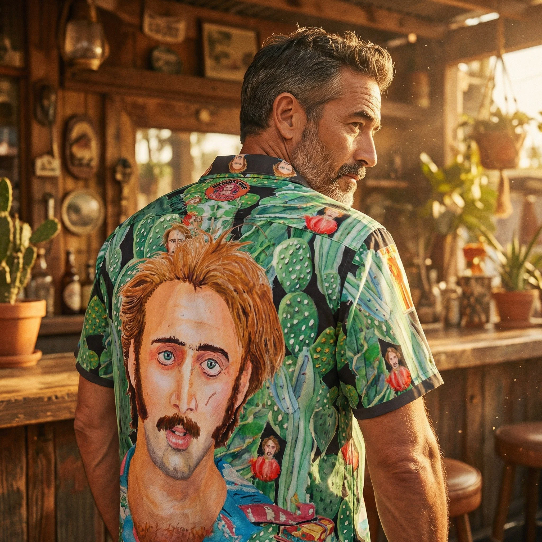 Nicolas Cage Cactus Acid Trip Hawaiian Shirt | Updated Edition