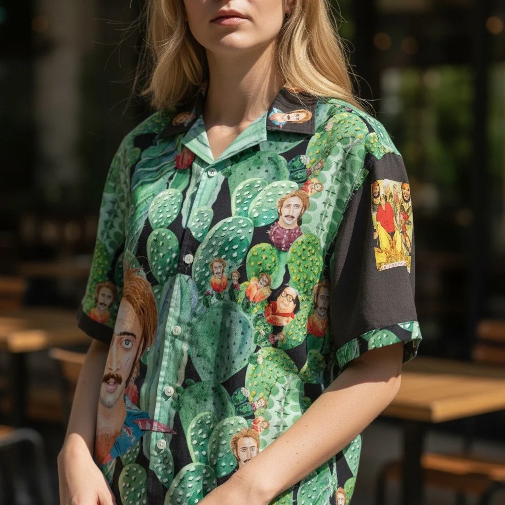 Nicolas Cage Cactus Acid Trip Hawaiian Shirt | Updated Edition