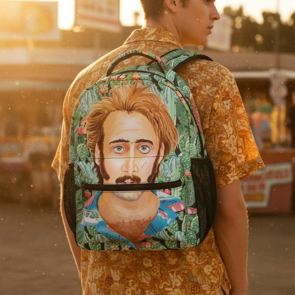 Nicolas Cage “Raising Arizona” Cactus Acid Trip 17-Inch Backpack