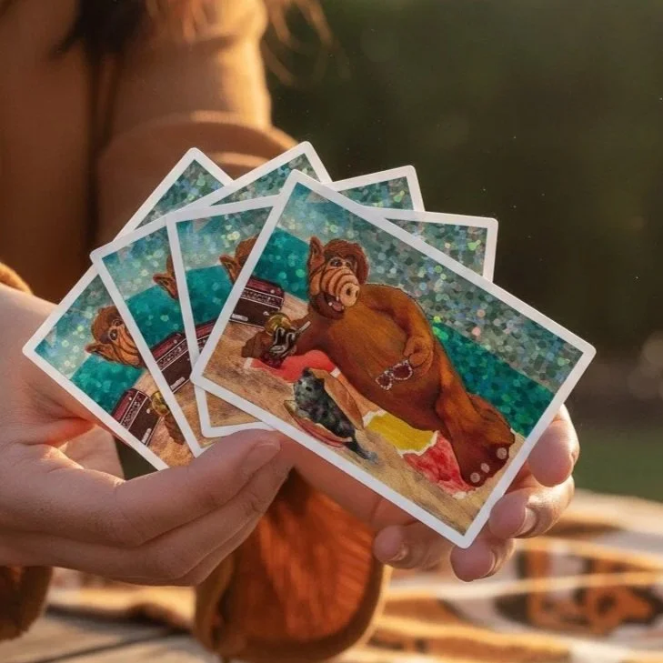 Vacation Vibes ALF Dishwasher Safe Glitter Stickers