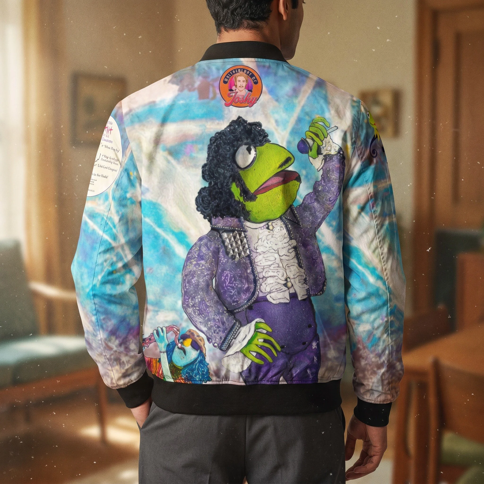 The Muppet Formerly Known as Kermit Retro Lightweight Bomber Jacket