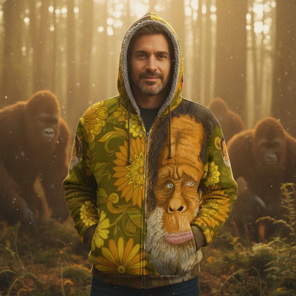 Harry and the Henderson’s Floral Fleece-Lined Scuba Knit Full-Zip Hoodie