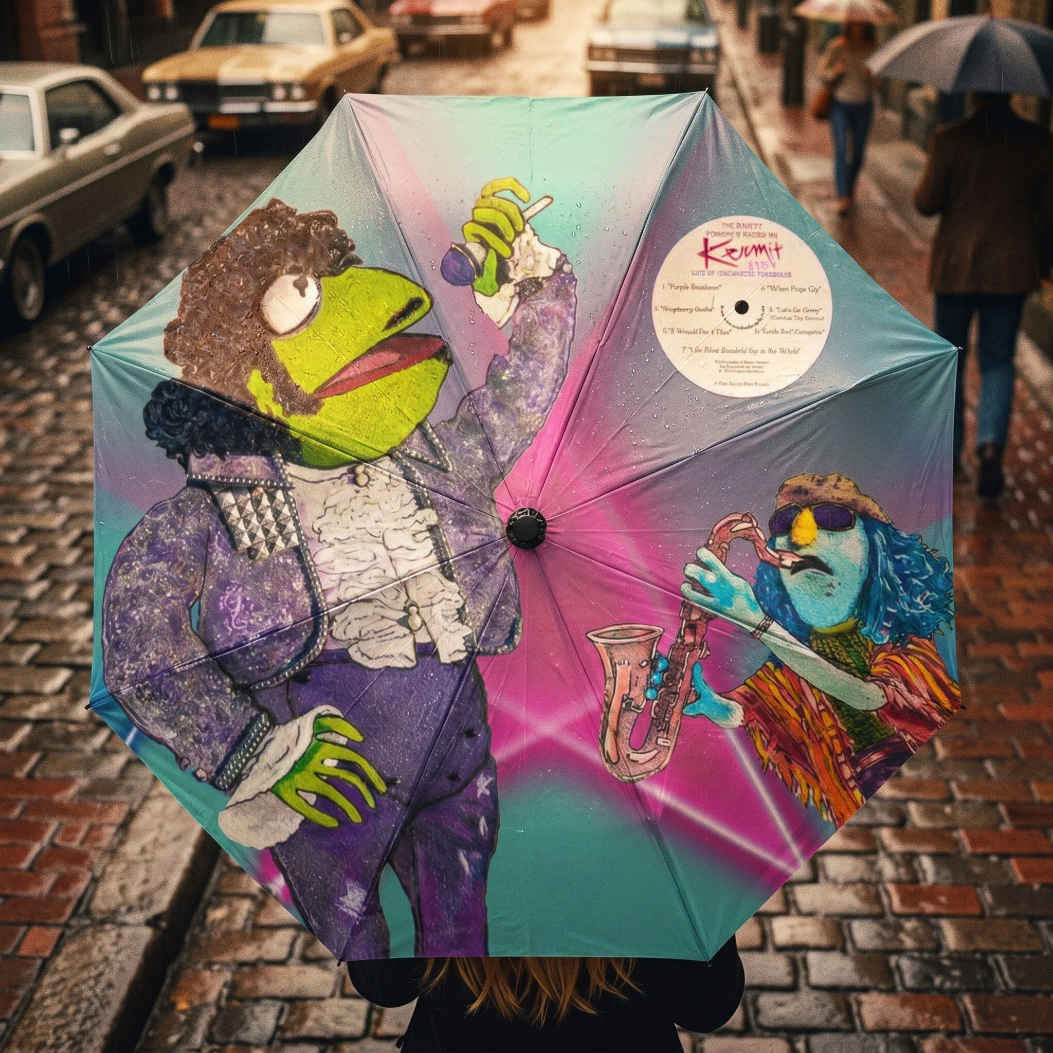 The Muppet Formerly Known as Kermit Compact Automatic Umbrella