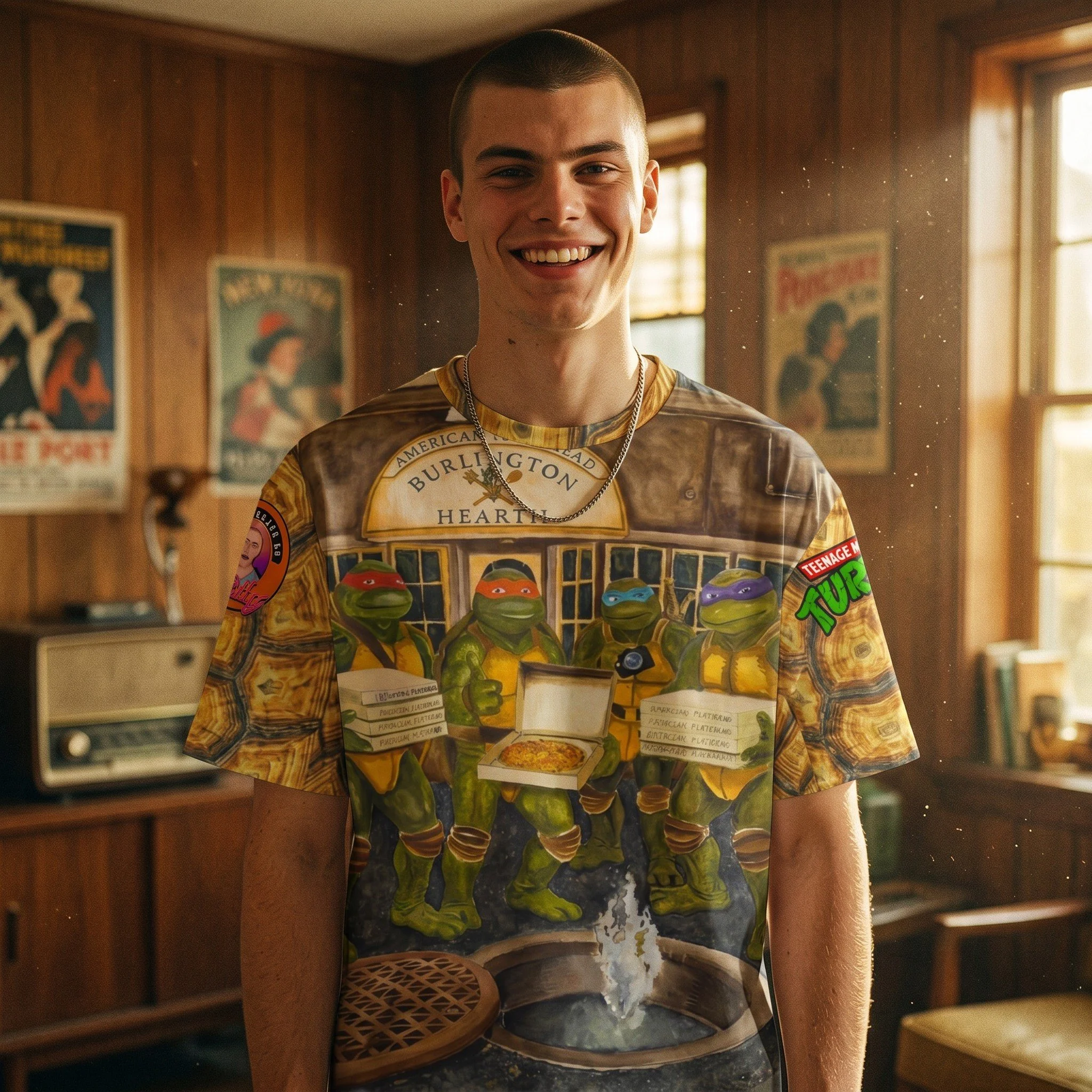 Teenage Mutant Ninja Turtles at American Flatbread 100% Cotton Tee