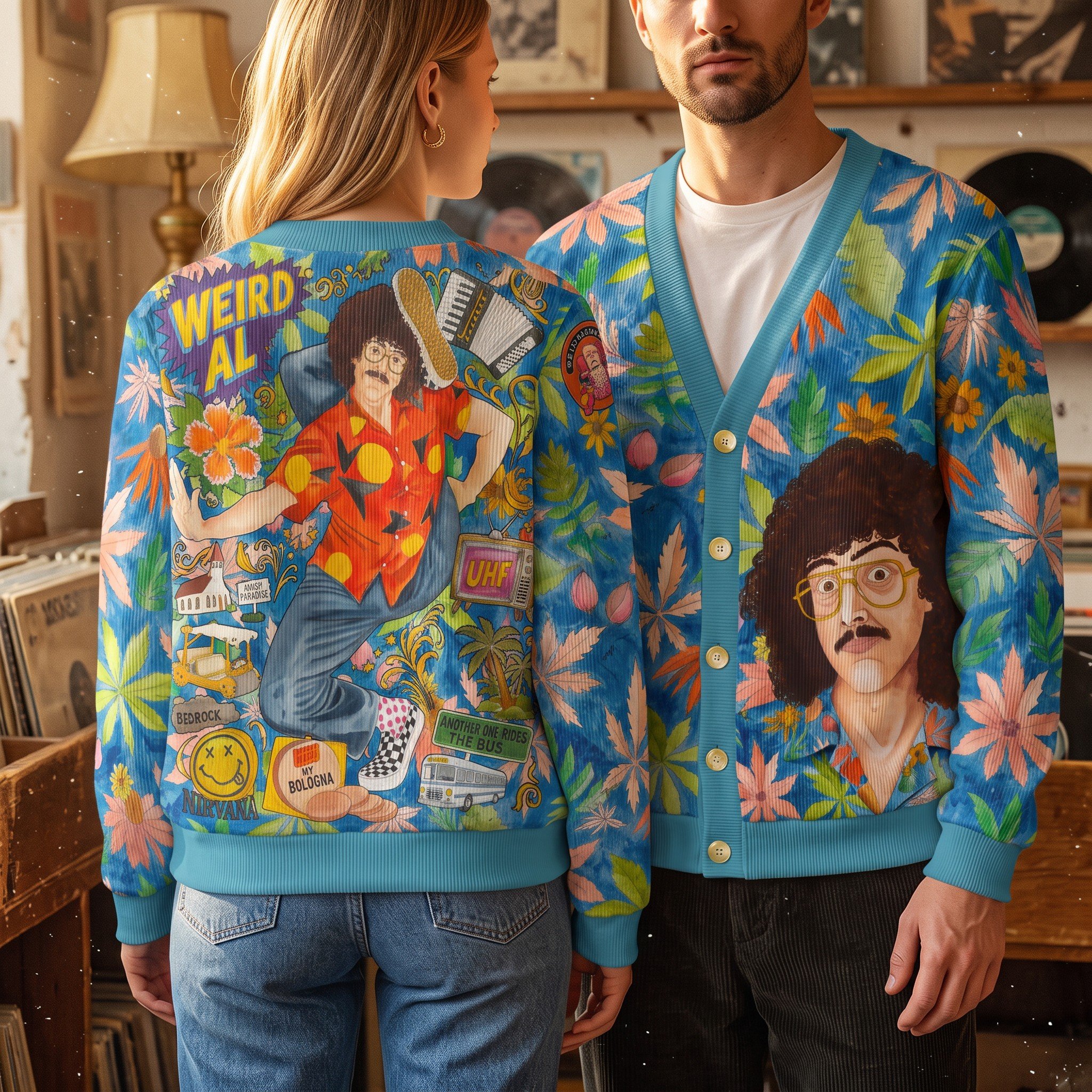 Weird Al Yankovic Retro Corduroy Cardigan