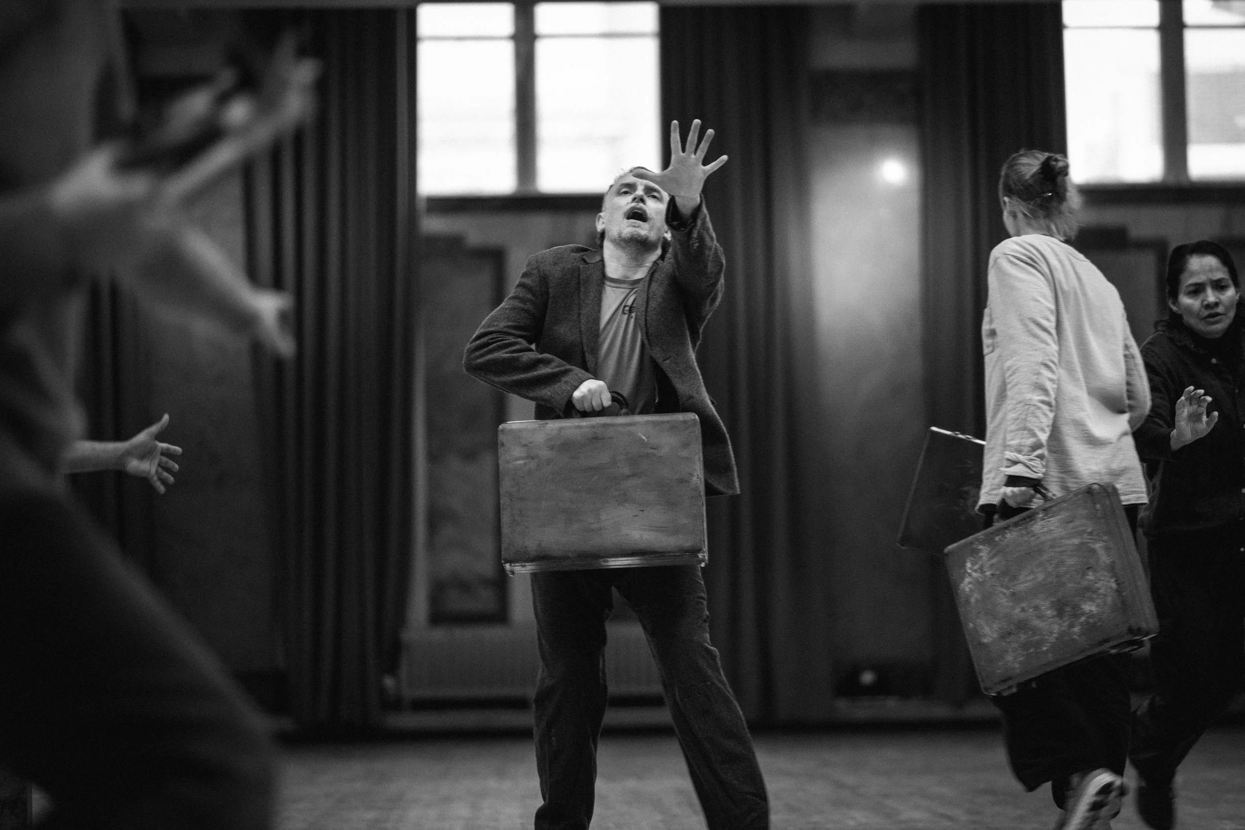 Rehearsals for Gecko's The Wedding at Shoreditch Town Hall, 2026