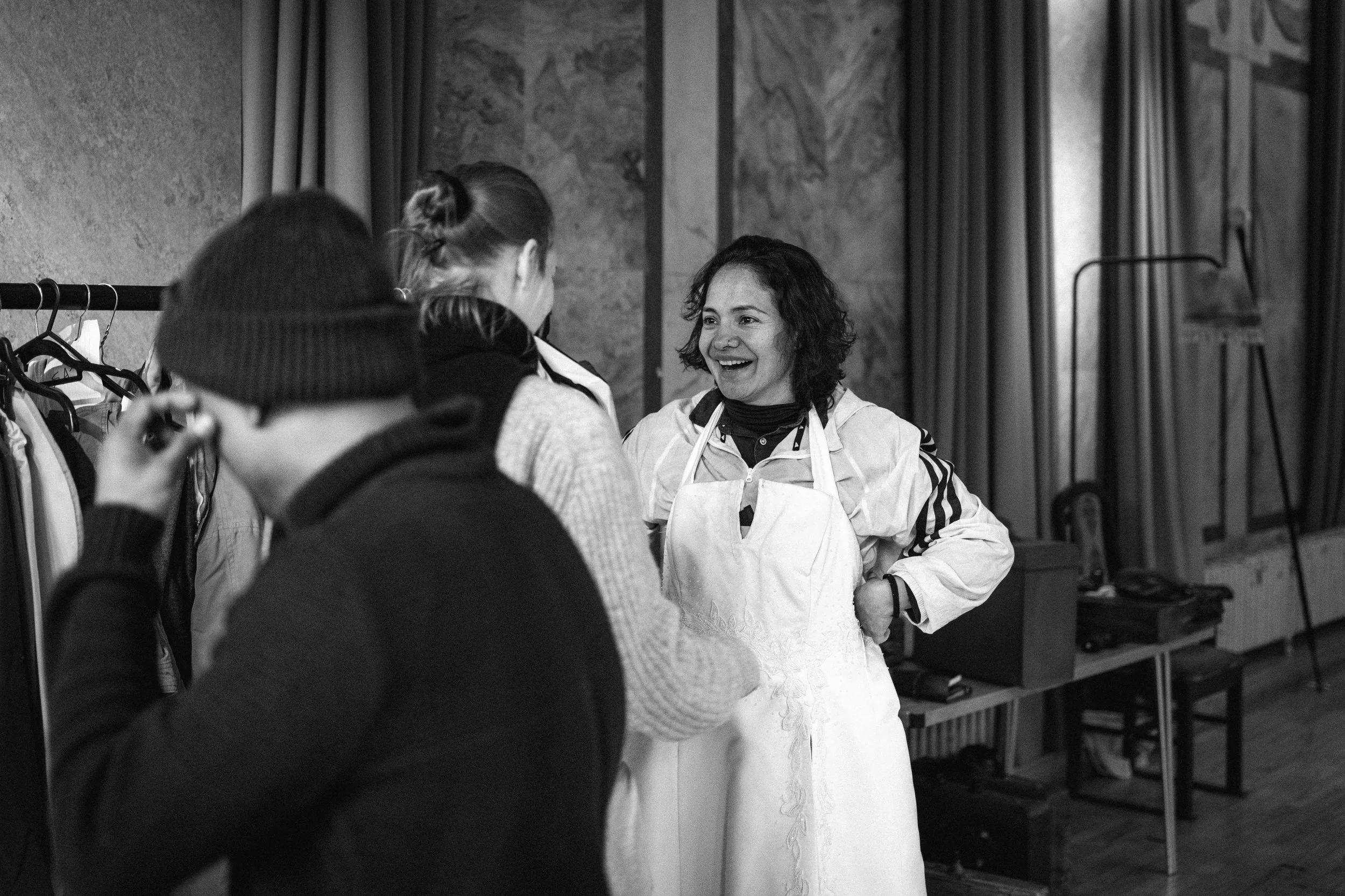 Rehearsals for Gecko's The Wedding at Shoreditch Town Hall, 2026