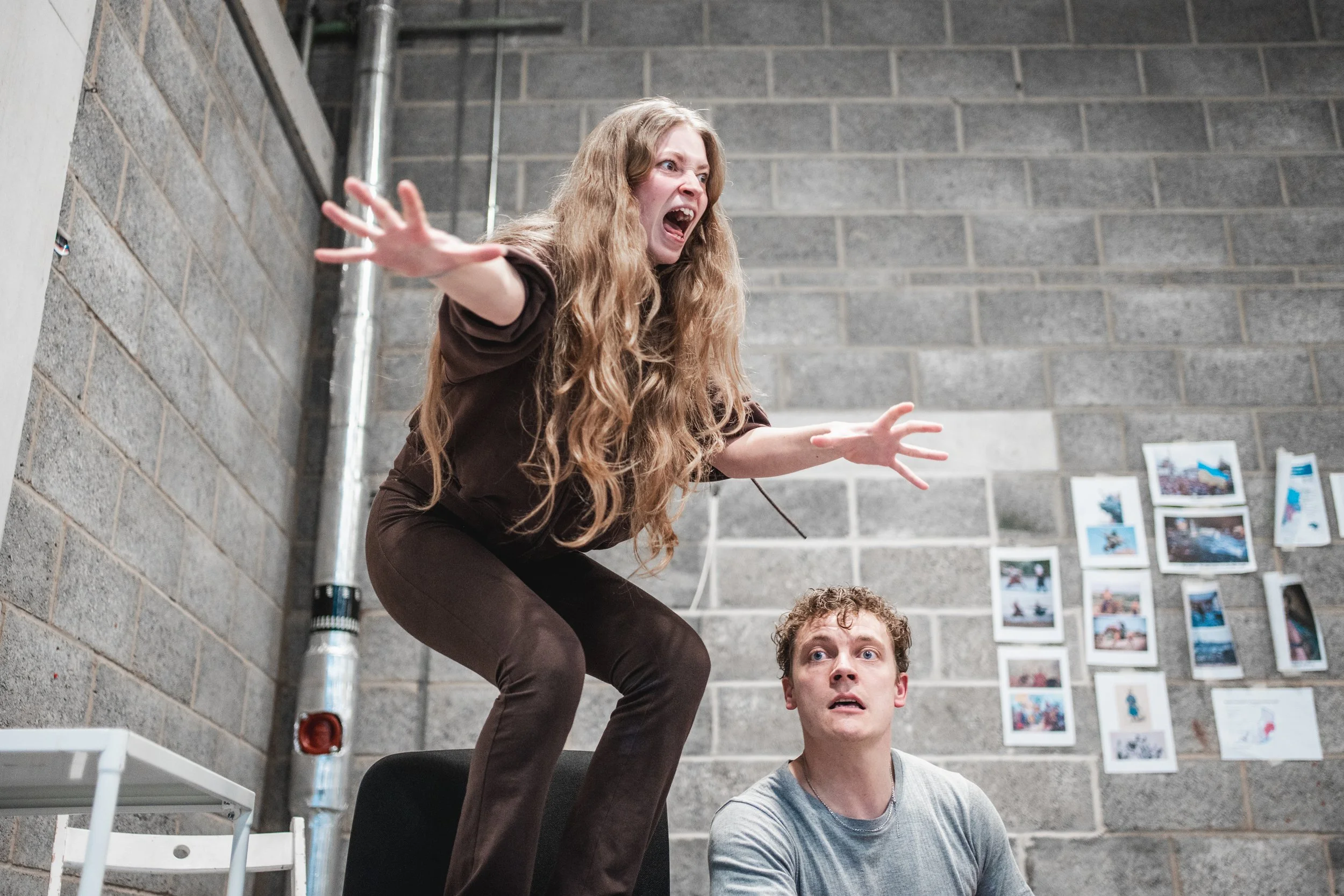 Rehearsals for Olga Braga's Donbas at Theatre503, 2026