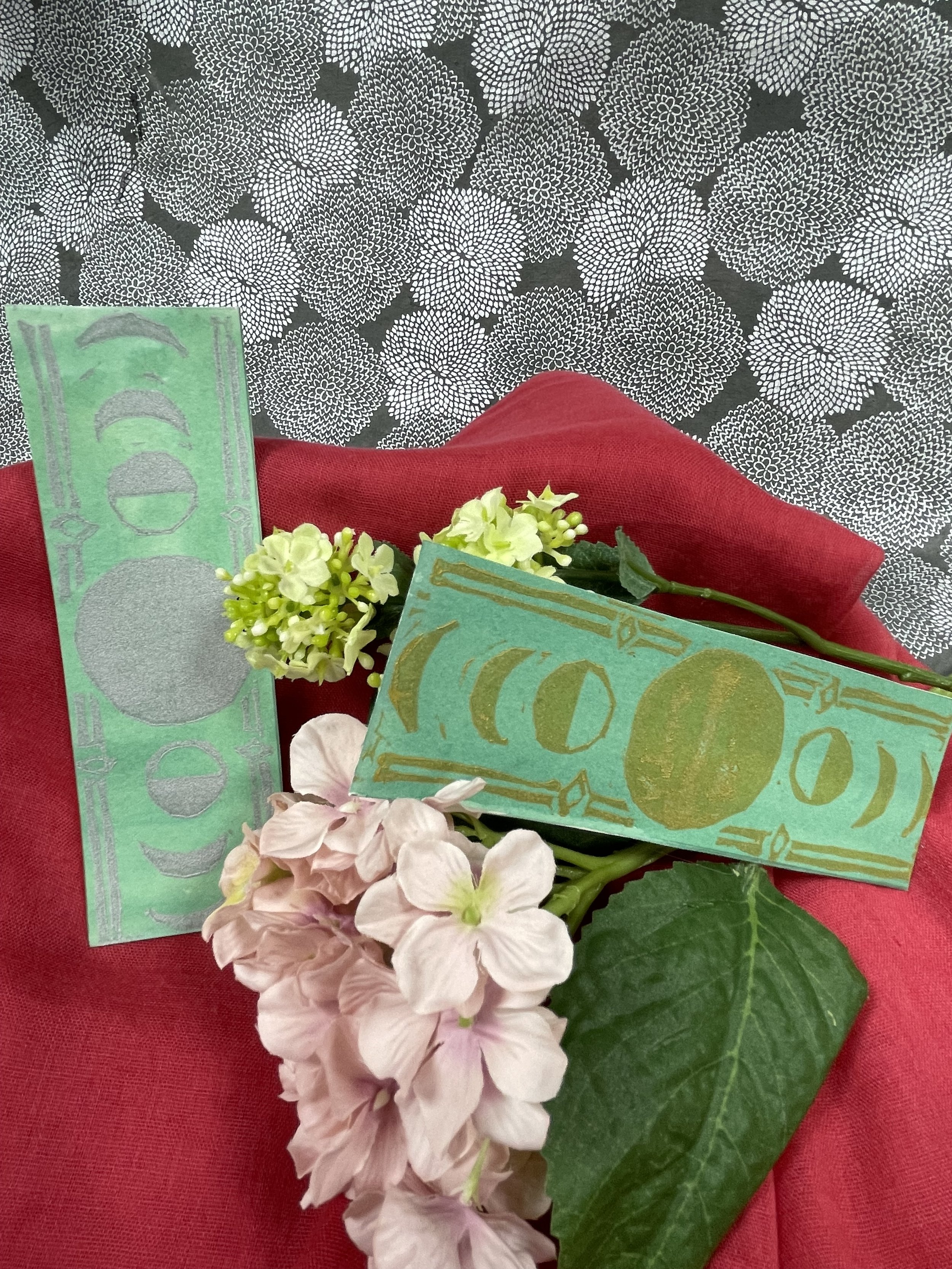 Linocut Bookmarks