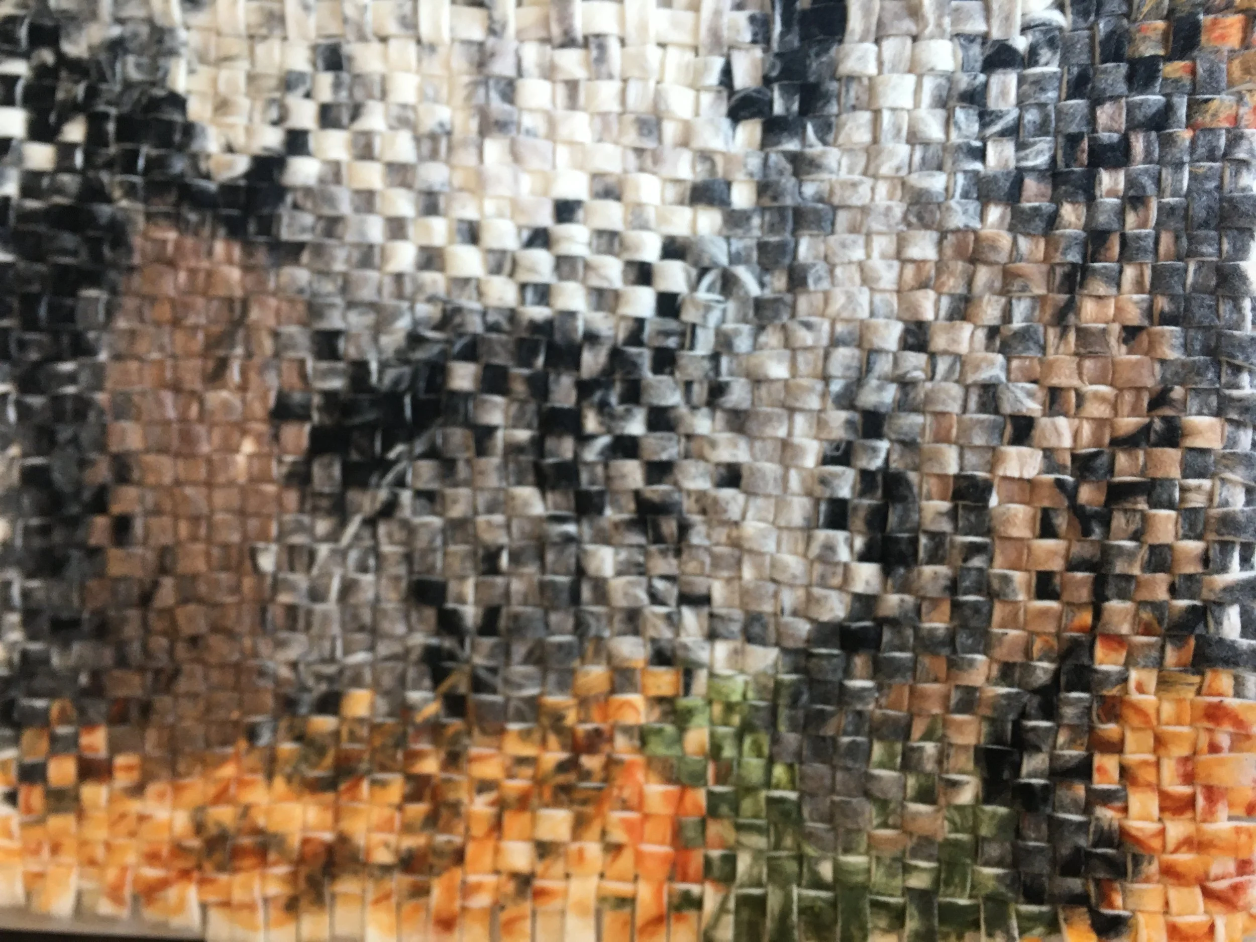 "Basalt Beauty"
Felt, Acrylic on Canvas
36" x 48"