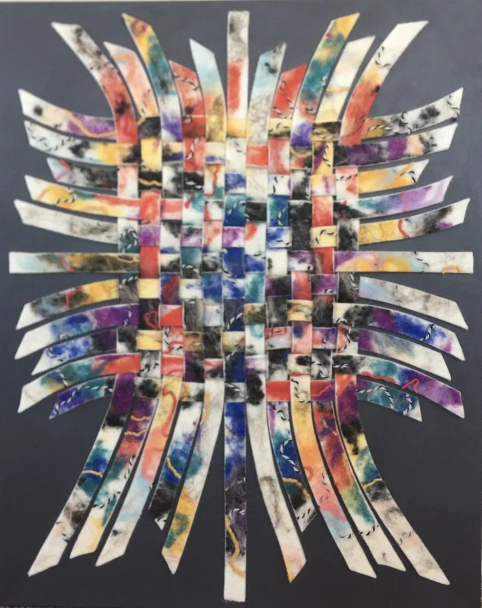 "Offshoots of a Delicate Nature"
Felt, Yarn, Acrylic on Canvas
30" x 40"