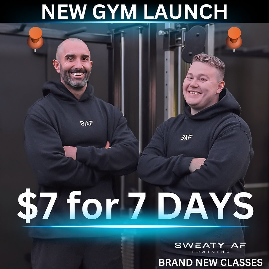 Get ready to experience our new Strong AF and Sweaty AF sessions with our special offer: 7 days for just $7! Dive into our intense workouts designed to push your limits and achieve your fitness goals. Whether you&rsquo;re looking to build strength, t