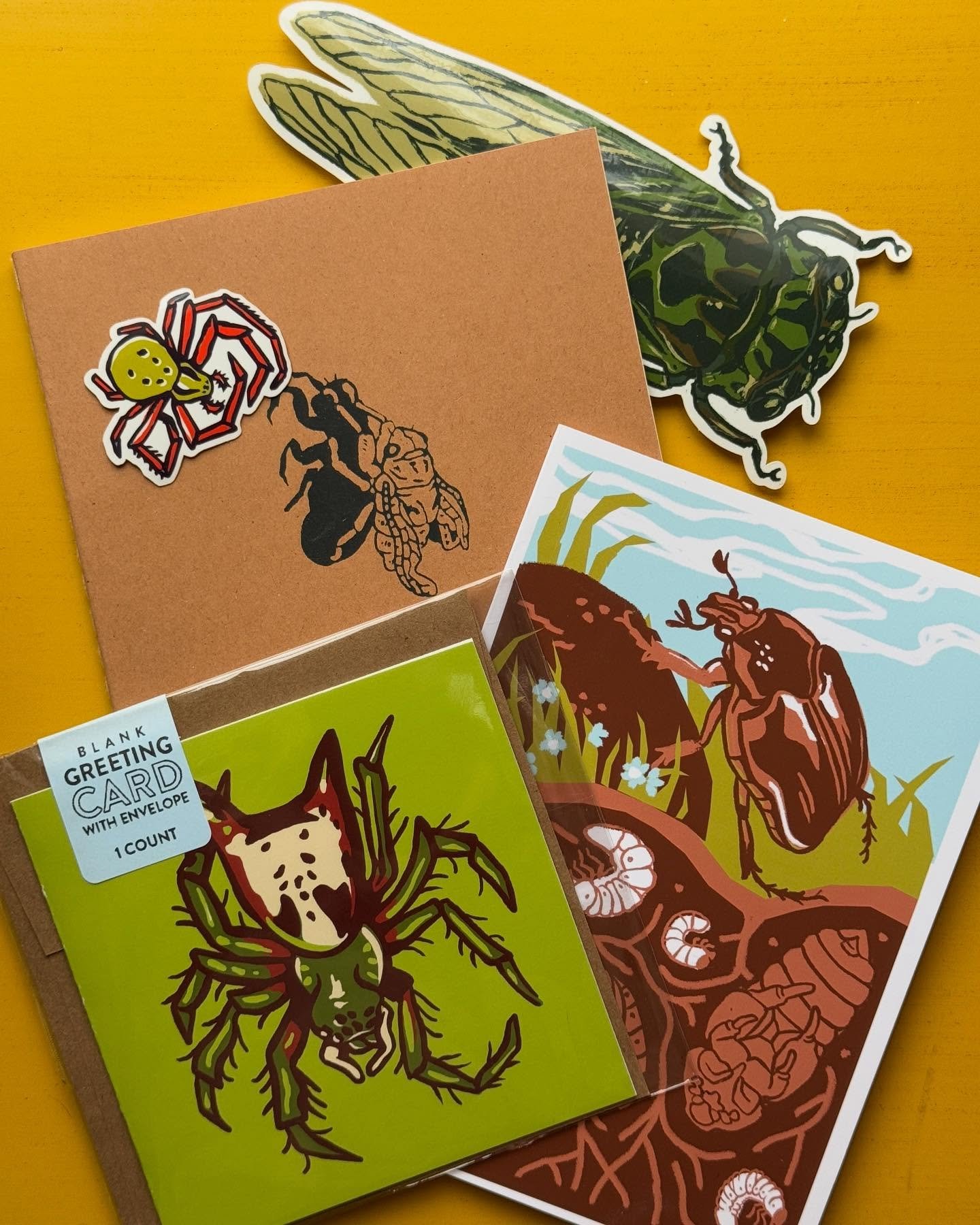 Spent my day updating my shop, avoiding all news (not super successful 😰), listening to good music, snuggling kitties, and putting together these fun bundles. 
&bull;
#stickershop #naturalist #staycurious #stationary #snailmail