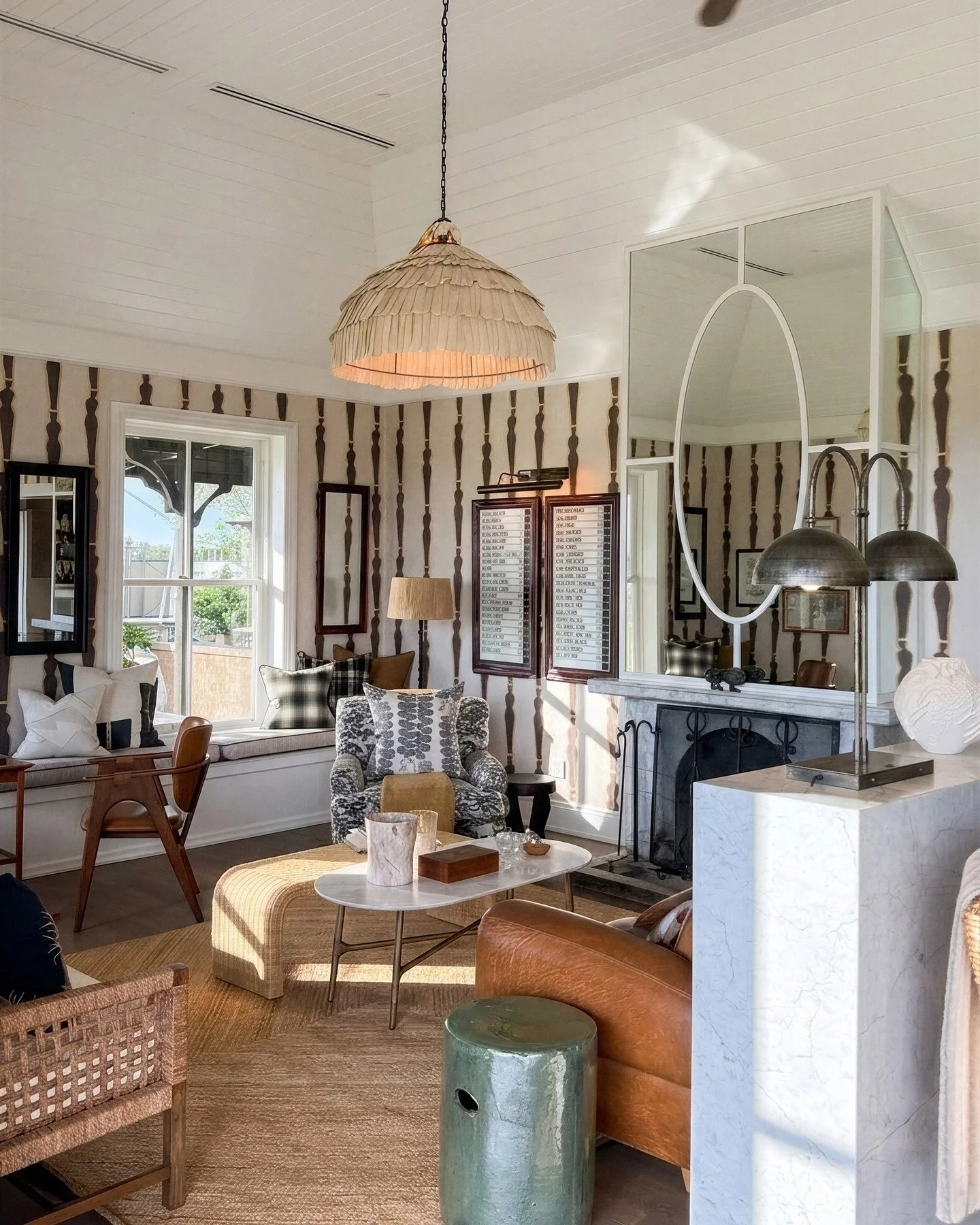 We are honoured to have decorated the updated Kirkmans Kamp. @kirkmans_kamp It has a long history and is now part of the newly launched @tengile_malamala_collection. We wanted to work within the existing bones, staying true to the character of the or