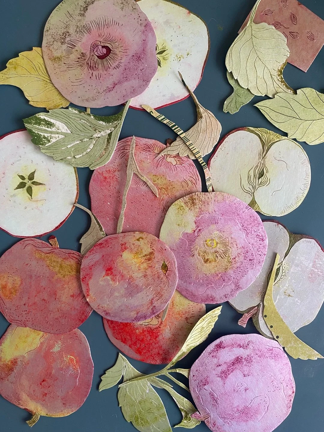 Happy October 🍎 Some empire apple printing plates from a client commission earlier in the year.