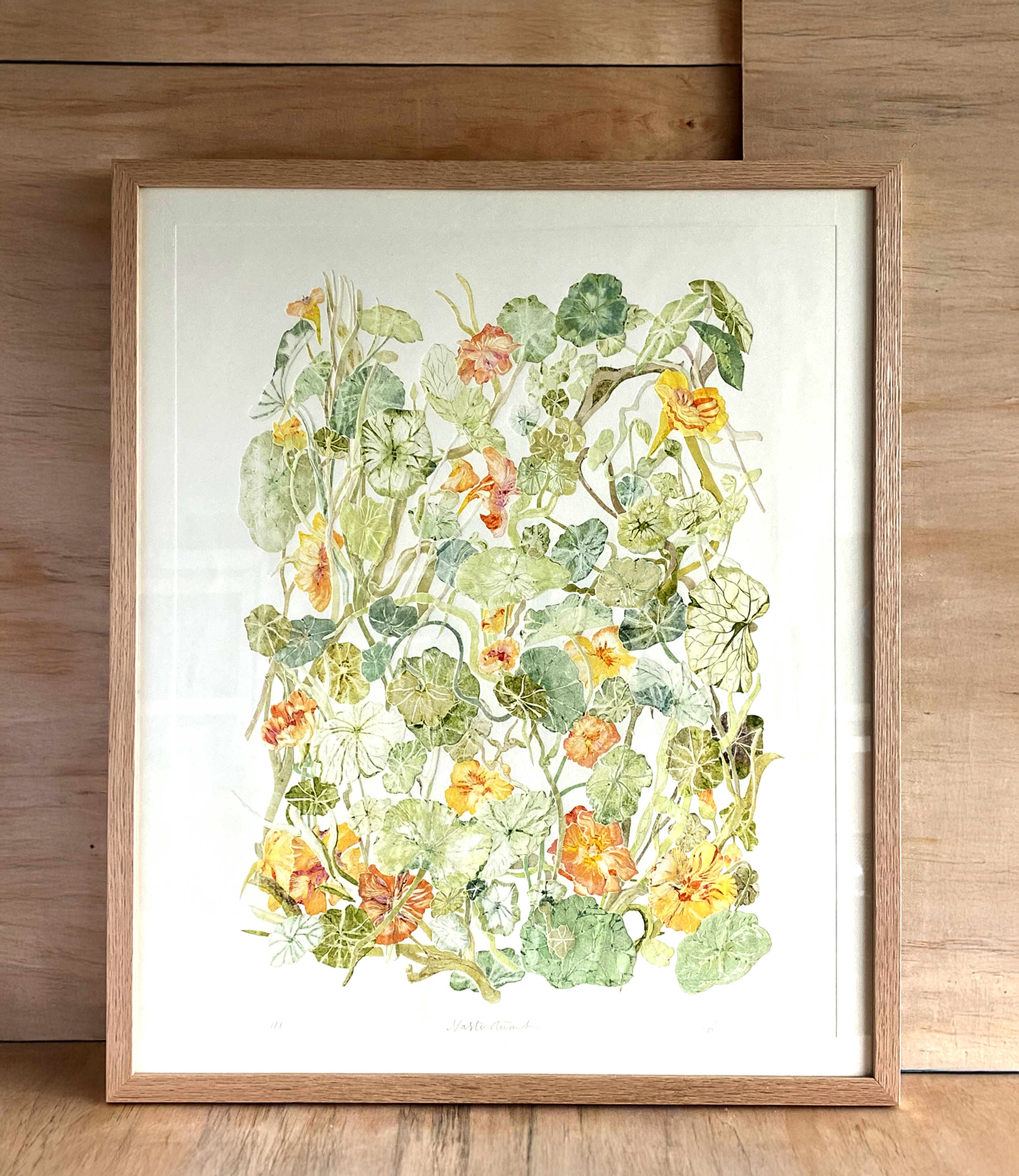 Nasturtium Original Ghost Print Framed