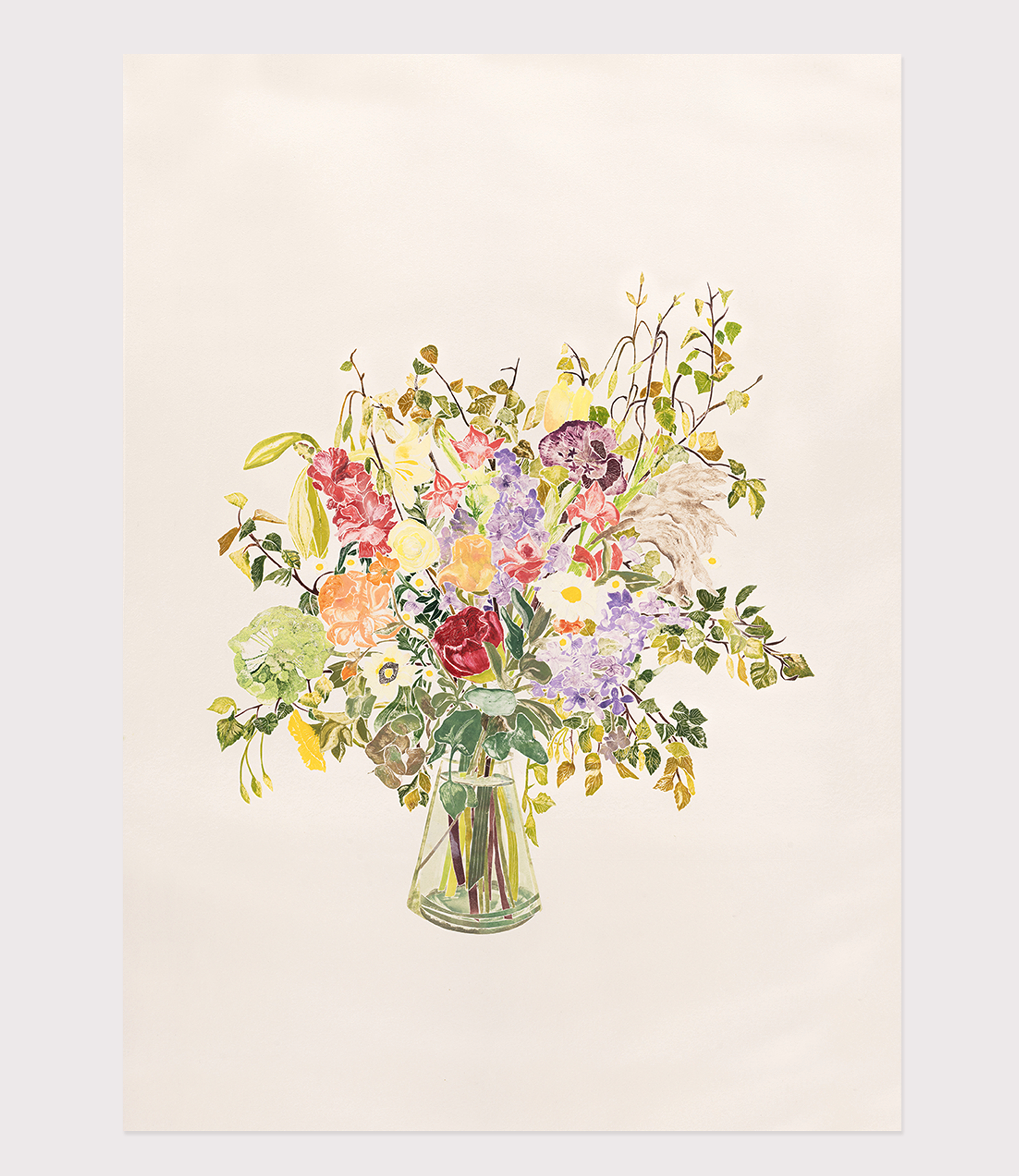 Borrowed Light – Botanical Collagraph Art Print