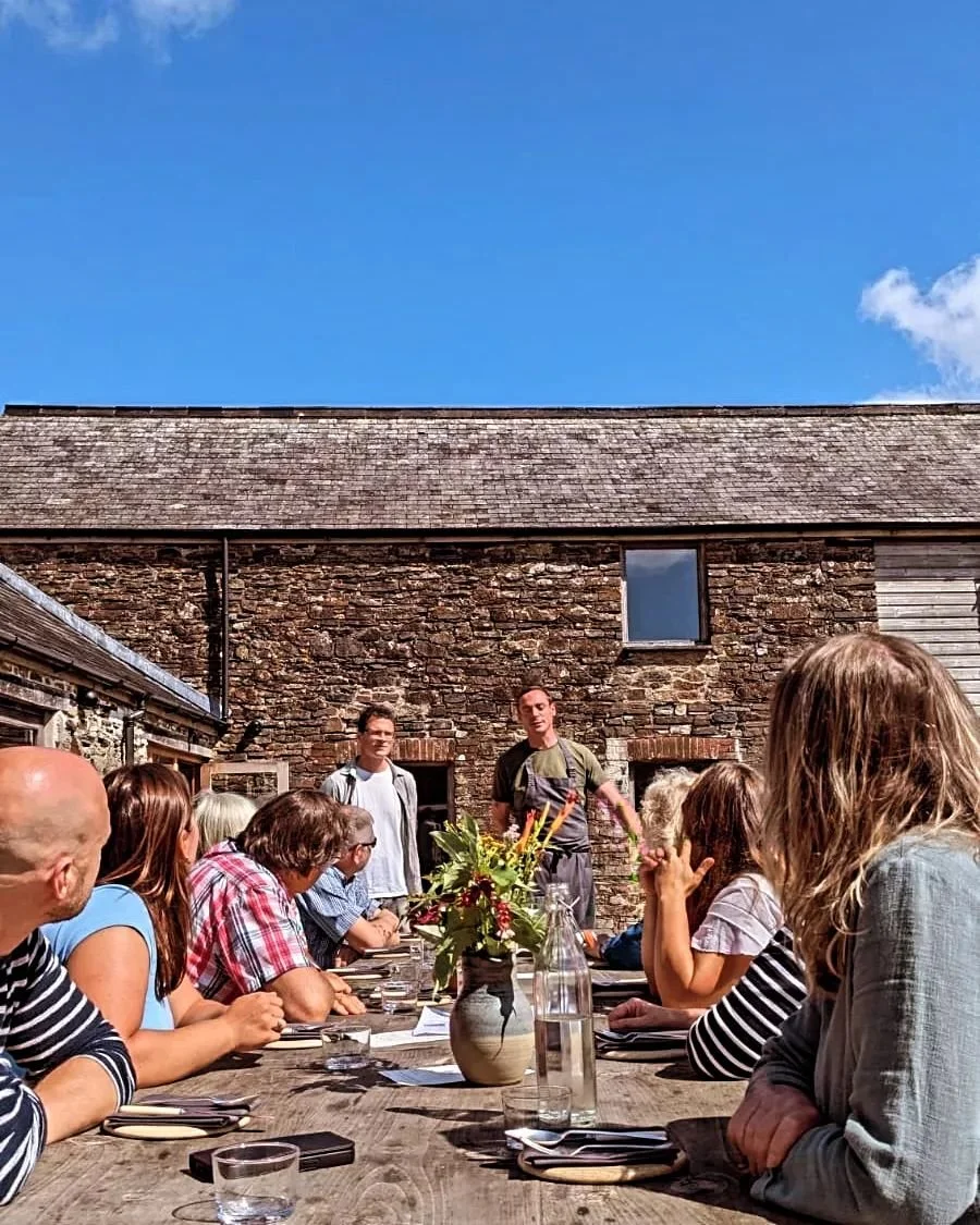 We loved our collaboration with @crocadon.farm; a delicious three course tasting menu paired with three of our ciders on a beautiful sunny afternoon in the courtyard. 

We have so much respect for Crocadon. Their focus on soil centric farming, their 
