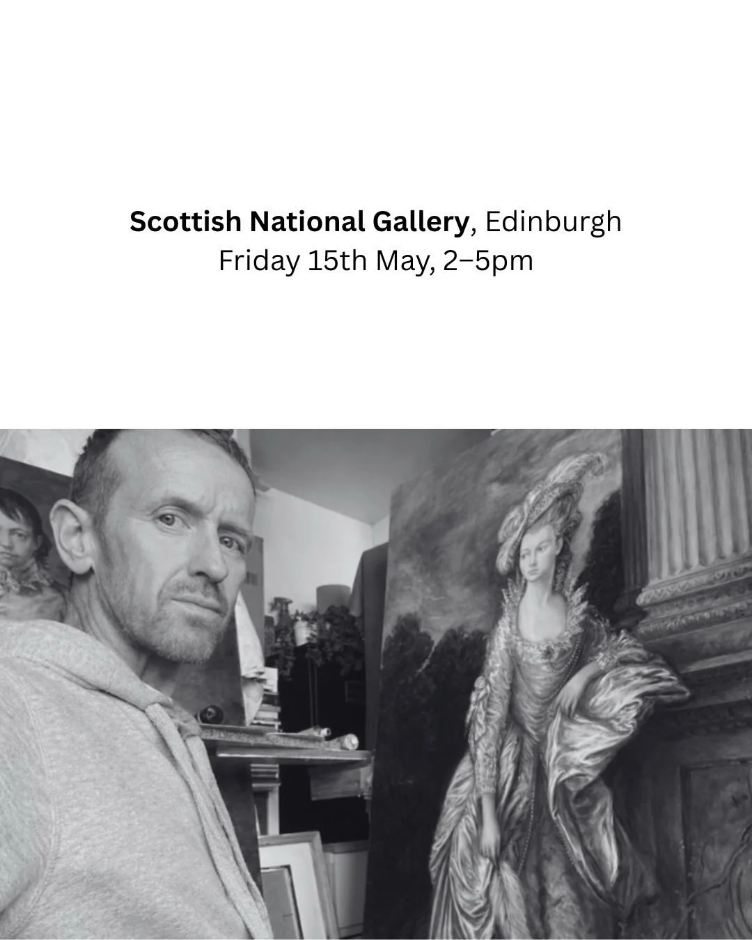 On Friday 15th May, I&rsquo;ll be working on an exciting project with the National Galleries of Scotland. For the past few months I have been recreating Thomas Gainsborough&rsquo;s &ldquo;The Honourable Mrs Graham&rdquo;, and will be finishing the pa